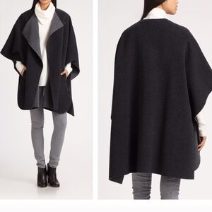 Vince Black Open Front Cape